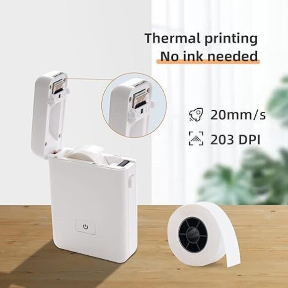 Label Maker Machine with Tape HP2 Portable Bluetooth Label Printer for Storage - Picture 3 of 6